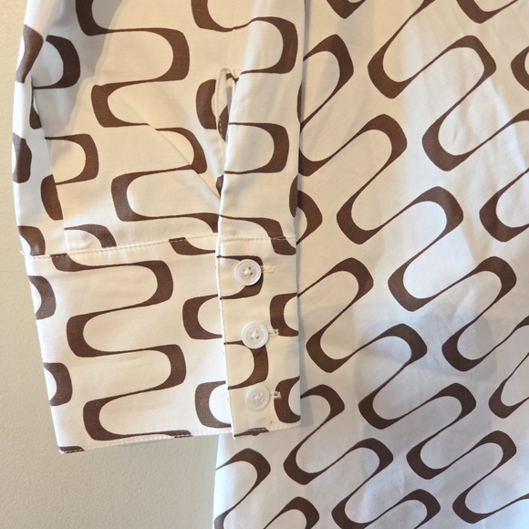 Reformation Vicki Women's Long Sleeve Cotton Frequency Print Mini Dress Size 4 - Picture 10 of 16